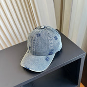 CHANEL 26S MONOGRAM CC DENIM BASEBALL CAP 337807