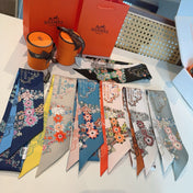 HERMES 25S SILK NECKERCHIEF 86 IN SILK 714380