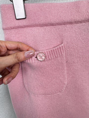 CHANEL 25S KNITTED LACE MIDI SKIRT 414