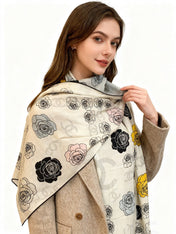 CHANEL 25S SCARF 140 CM IN CASHMERE AND SILK 943335
