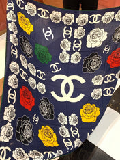 CHANEL 25S SCARF 140 CM IN CASHMERE AND SILK 943338