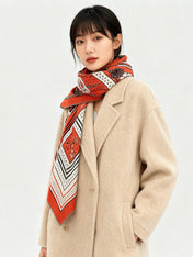 HERMES 25S SCARF 140 IN SILK CASHMERE 991680
