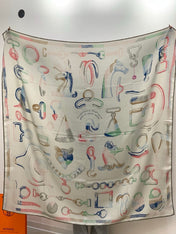 HERMES 25S SCARF 137 IN SILK CASHMERE 991689