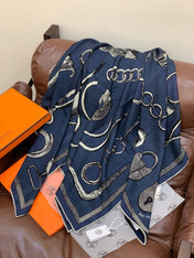 HERMES 25S SCARF 137 IN SILK CASHMERE 991690
