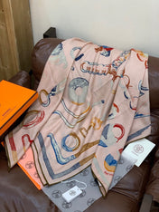 HERMES 25S SCARF 137 IN SILK CASHMERE 991691