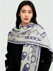 HERMES 26S SCARF 140 IN CASHMERE AND SILK 303155