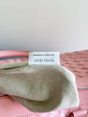 BOTTEGA VENETA 25S INTRECCIATO CABIN DUFFLE 55 IN LIGHT PINK CALFSKIN