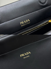 PRADA 25S ENCHAINE MINI BAG 22 IN BLACK CALFSKIN GOLD HARDWRE
