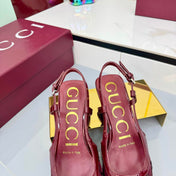 GG HIGH SLINGBACK 25S IN RED SEQUINED MESH FABRIC