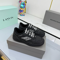 BALENCIAGA 25S SNEAKERS IN BLACK LEATHER