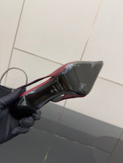 YSL 25S SLINGBACK HIGH HEELS 90 MM IN DARK RED LAMBSKIN WITH GOLD HARDWARE STYLE 9