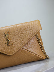 YSL 25S CALYPSO MINI 19 IN CARAMEL LAMBSKIN GOLD HARDWRE
