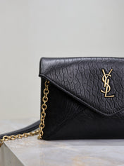 YSL 25S CALYPSO MINI 19 IN BLACK LAMBSKIN GOLD HARDWRE