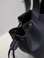 YSL 25S Y LARGE HOBO 50 IN BLACK CALFSKIN GOLD HARDWARE