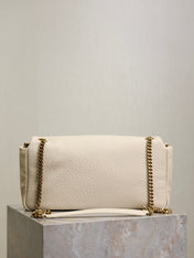 YSL 25S CALYPSO 30 IN IVORY GRAINED CALFSKIN GOLD HARDWRE