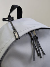 YSL 25S CITY BACKPACK 38 IN SLATE GRAY CANVAS AND CALFSKIN