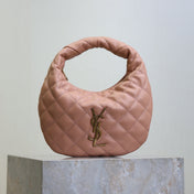 YSL 25S ICARINO 17 IN HORTENSIA QUILTED CALFSKIN GOLD HARDWARE