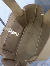 YSL 25S LE 5 À 7 BEA 50 IN DARK CARAMEL CALFSKIN GOLD HARDWARE