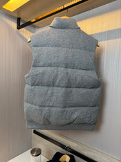 MONCLER 25S DOWN VEST IN GRAY 065