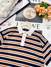 CHANEL 25S SHORT-SLEEVE STRIPED SHIRT 598