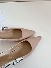 J'ADIOR SLINGBACK PUMP NUDE PINK TECHNICAL FABRIC 65 MM