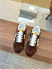 TOM FORD SNEAKERS IN CHOCOLATE BROWN SUEDE 432166