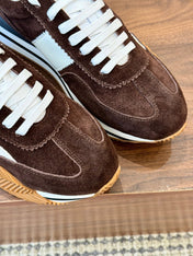 TOM FORD SNEAKERS IN CHOCOLATE BROWN SUEDE 432166