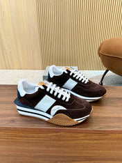 TOM FORD SNEAKERS IN CHOCOLATE BROWN SUEDE 432166