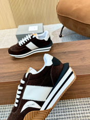 TOM FORD SNEAKERS IN CHOCOLATE BROWN SUEDE 432166