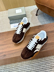 TOM FORD SNEAKERS IN CHOCOLATE BROWN SUEDE 432166