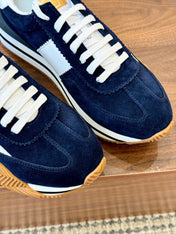 TOM FORD SNEAKERS IN NAVY BLUE SUEDE 432169
