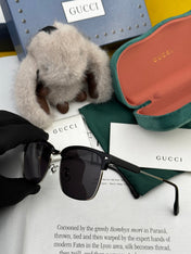 RECTANGULAR FRAME SUNGLASSES G7637 IN METAL AND ACETATE