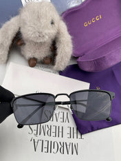 RECTANGULAR FRAME SUNGLASSES G3370 IN ACETATE AND METAL