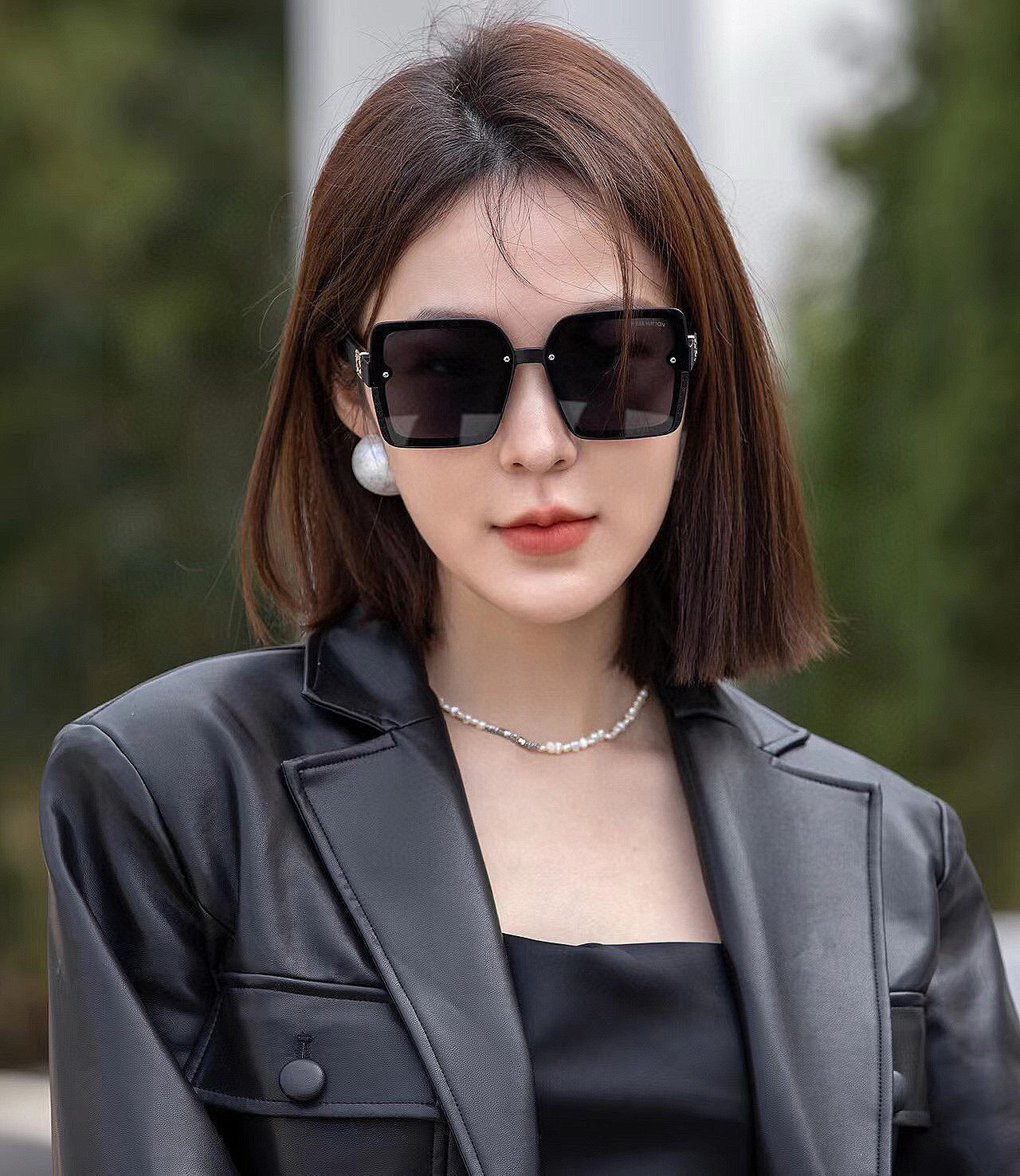 LARGE SQUARE SUNGLASS L1845 IN ACETATE