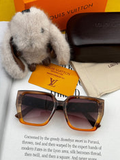 SQUARE SUNGLASS L6133 IN ACETATE FRAME EMBOSSED LOGO