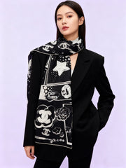 CHANEL 25S SCARF 140 CM IN CASHMERE SILK 941831