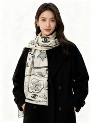 CHANEL 25S SCARF 140 CM IN CASHMERE SILK 941832