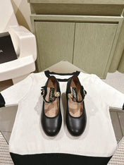 CC HIGH MARY JANE BLACK LAMBSKIN