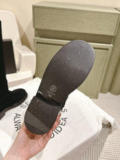 CC HIGH BOOTS BLACK SUEDE CALFSKIN