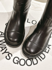 CC HIGH BOOTS BLACK CALFSKIN