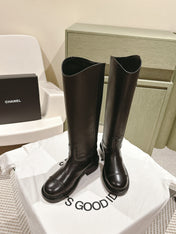 CC HIGH BOOTS BLACK CALFSKIN