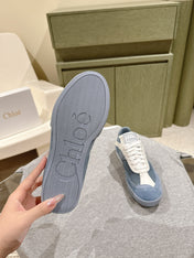 CHLOÉ 26S SNEAKERS IN BLUE MESH AND SUEDE