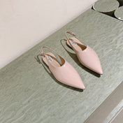 ALAIA SLINGBACK 25S IN LIGHT BEIGE PATENT LEATHER