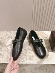 ALAIA MARY JANE 25S IN BLACK LAMBSKIN WITH SILVER HARDWARE