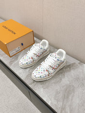 TRAINER SNEAKER IN WHITE MIX COLORFUL CALFSKIN