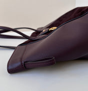 ORIGAMI MEDIUM 27 IN WINE RED LAMBSKIN AND SUEDE