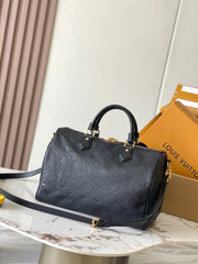 SPEEDY SOFT 30 IN BLACK MONOGRAM EMPREINTE LEATHER