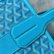 SMALL BELHARRA 24 IN BABY BLUE GOYARDINE CANVAS AND LAMBSKIN