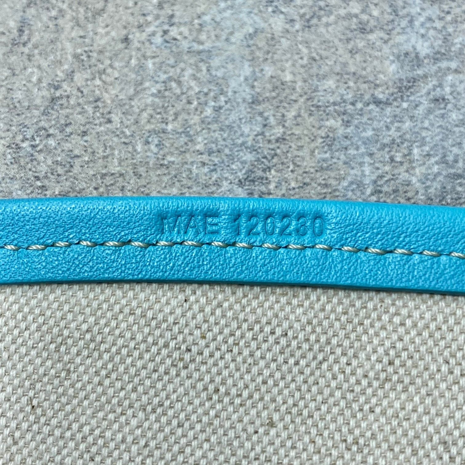 SMALL BELHARRA 24 IN BABY BLUE GOYARDINE CANVAS AND LAMBSKIN