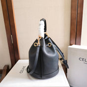 CELINE 25S CLARA BAG 19 IN BLACK CALFSKIN GOLD HARDWARE